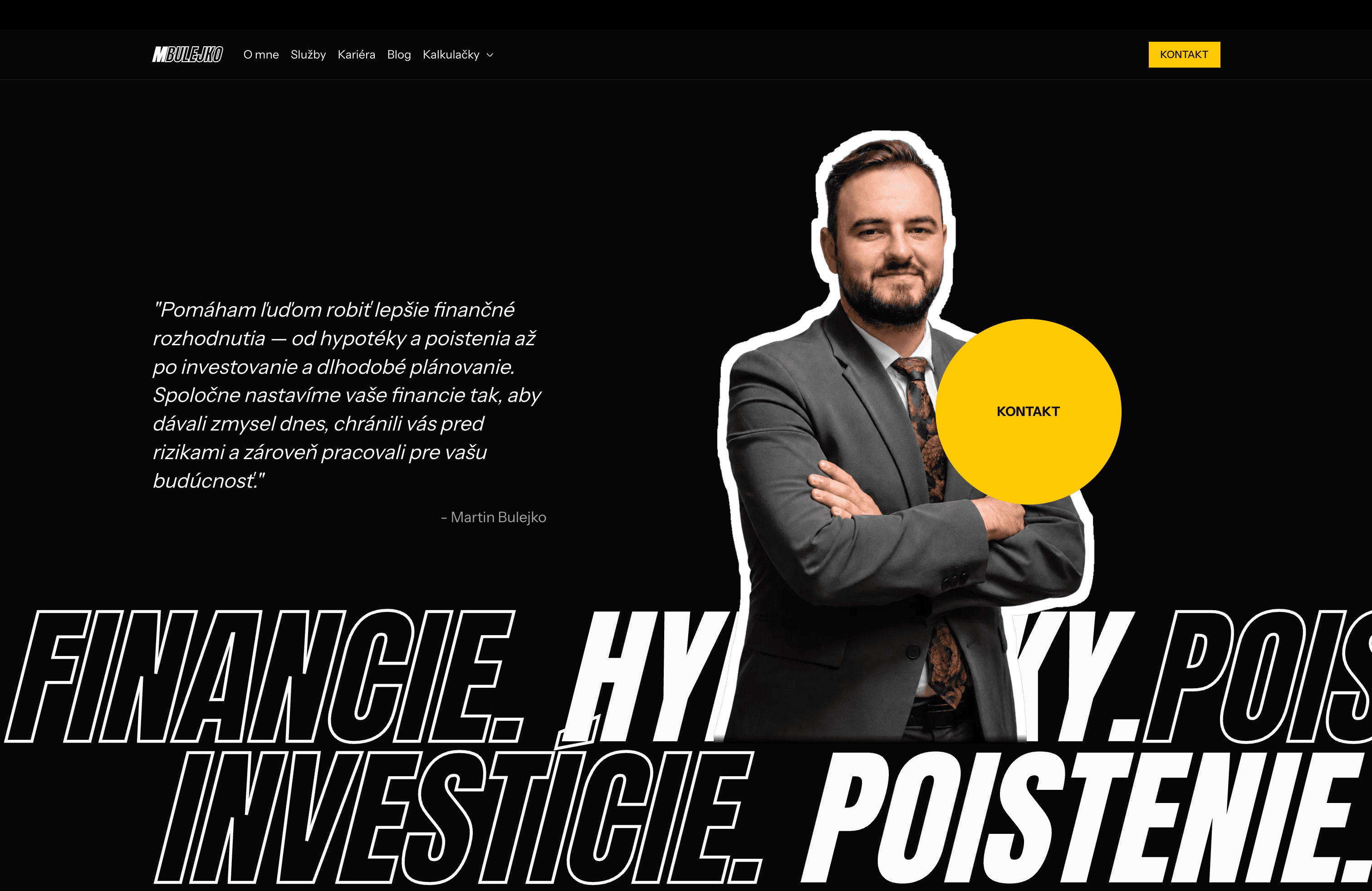 Web finančného poradcu Martina Bulejka