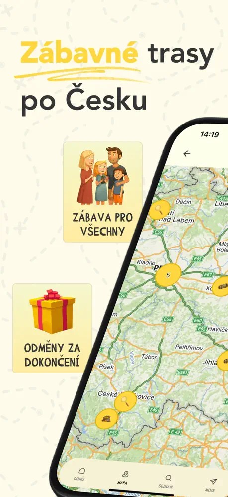 Zábavné trasy a odmeny v aplikácii Weelet
