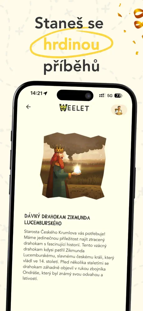 Príbeh výletu v aplikácii Weelet